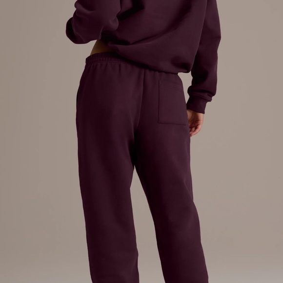 Adanola Maroon Varsity Sweatpants with White Logo - Picture 2 of 9